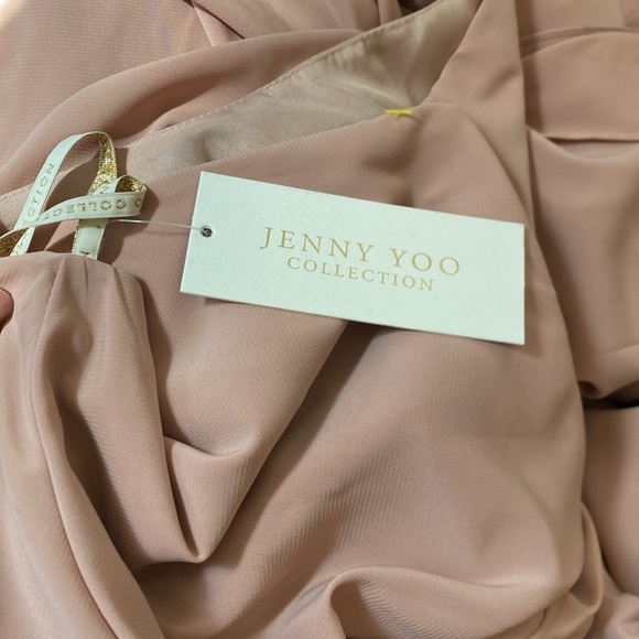 Jenny Yoo / NWT Madelyn Whipped Apricot Crepe De Chine Size bridesmaid dress 16 - Picture 2 of 4